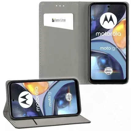 Klapp-Tasche Klassik (Book Style) Motorola Moto G22 schwarz - Schutzhülle