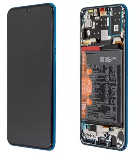 Huawei P30 Lite New Edition Display mit Touchscreen + Akku blau