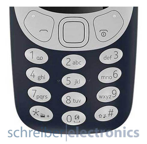 Nokia 3310 Tastatur (Tastenmatte) silber