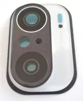 Xiaomi Mi 11i Kamera Gehäuse (Blende) mit Scheibe frosty white (weiß)