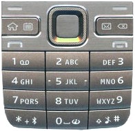 Nokia E52 Tastaturmatte (Tastenmatte) in metal al (silber)