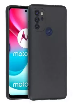 Silikon / TPU Hülle Motorola Moto G60s in candy schwarz - Schutzhülle