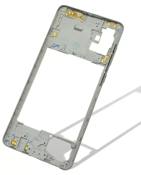 Samsung A715 Galaxy A71 Mittelgehäuse Cover silber