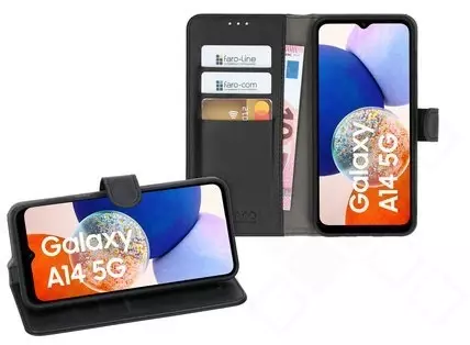 Klapp-Tasche Klassik (Book Style) Samsung A146 Galaxy A14 5G schwarz - Schutzhülle
