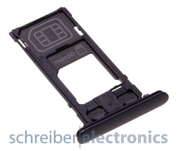 Sony Xperia XZ2 Compact Simkarten / Speicherkarten Halter (Halterung) schwarz