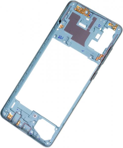 Samsung A715 Galaxy A71 Mittelgehäuse Cover blau