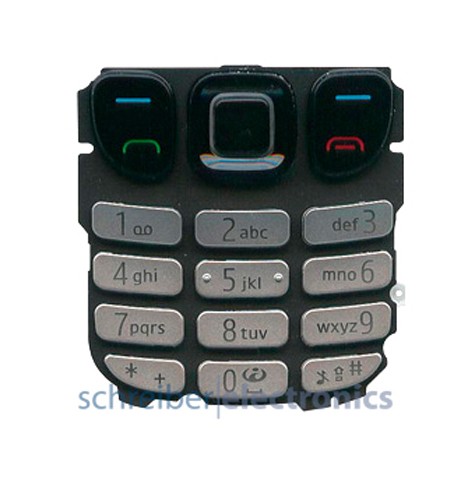 Nokia 6303 classic Tastatur (Tastenmatte) silber