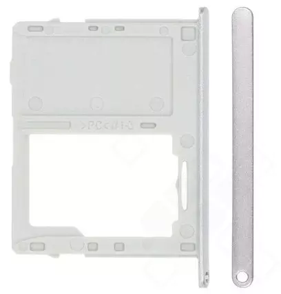 Samsung T510 / T515 Galaxy Tab A 10.1 Micro SD Speicherkarten Abdeckung / Blende silber