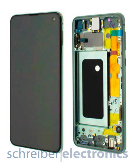 Samsung G970 Galaxy S10e Display mit Touchscreen grün